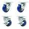 Service Caster Tool Box Caster Wheel Set 3.5'' Blue Polyurethane Swivel Casters, 4PK TOOL-SCC-20S3514-PPUB-BLUE-2-TLB-2 - alternate 1